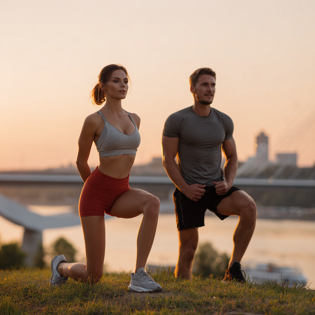 Fitness trenér s klientem